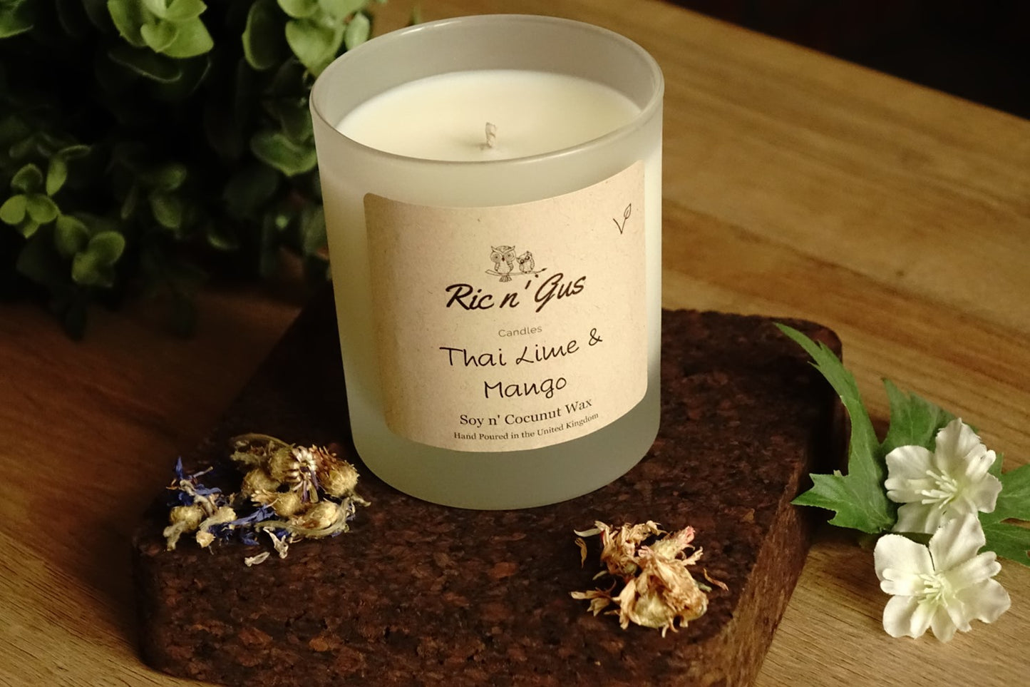 Thai Lime & Mango Candle - Soy and Coconut Wax Ric n'Gus Candles