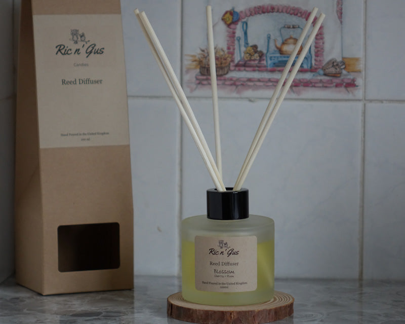 Tropical (coconut+lime) Reed Diffuser Ric n'Gus Candles