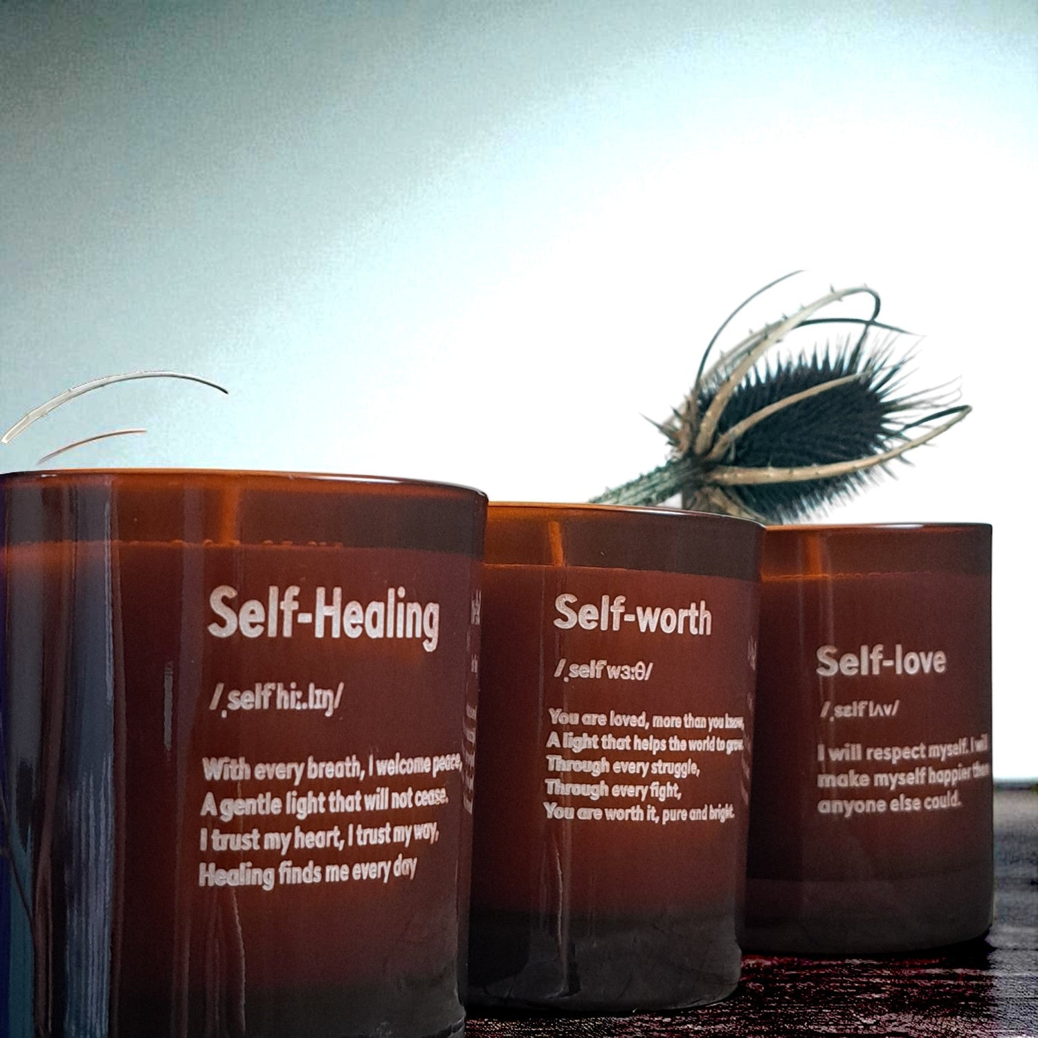 mindful scented candles collection self-worth self-healing self-love ricn'gus candles