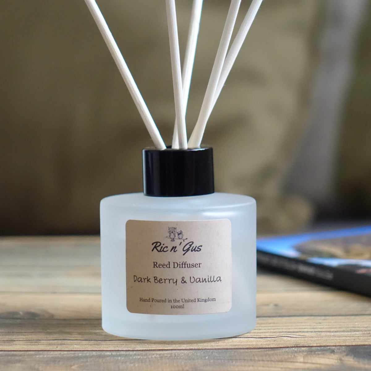 Raspberry Ripple Reed Diffuser Dark Raspberry & Vanilla Reed Diffuser | Ric n'Gus Candles