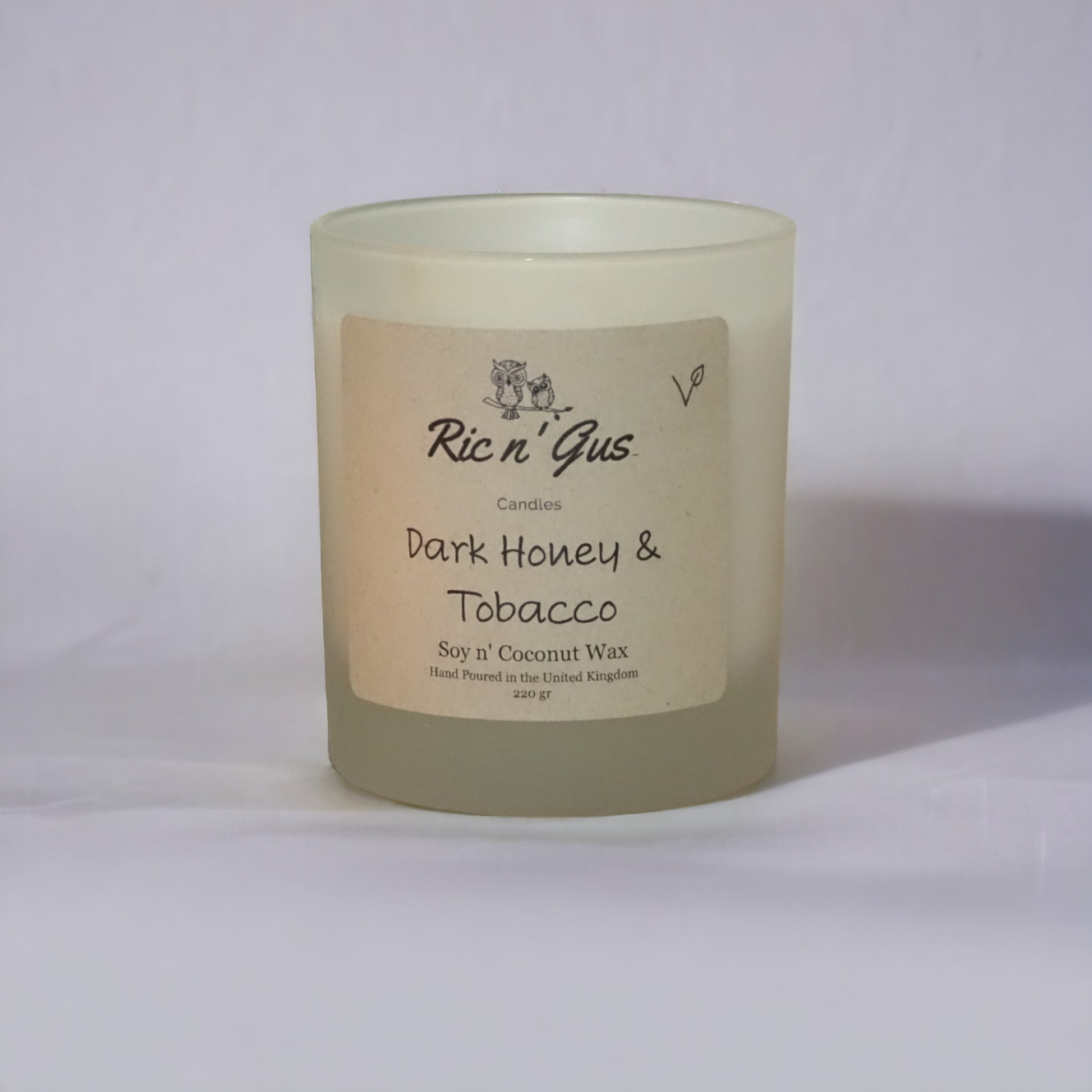 Dark Honey & Tobacco Scented Candle - Soy & Coconut Wax ric n'gus candles