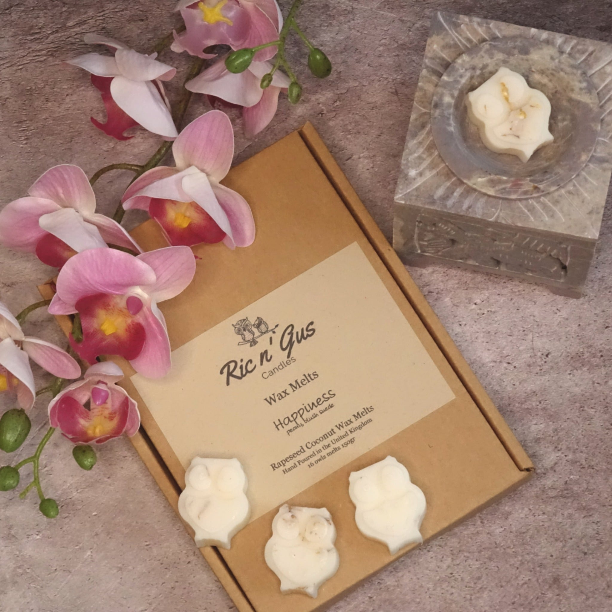 Happiness (Peony + Blush Suede) Scented Botanical Wax Melts