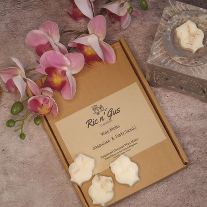natural highly scented wax melts ric n'gus candles jasmine and patchouli 2