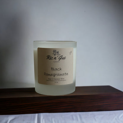 Black Pomegranate Scented Candle - Soy & Coconut Wax ric n'gus candles