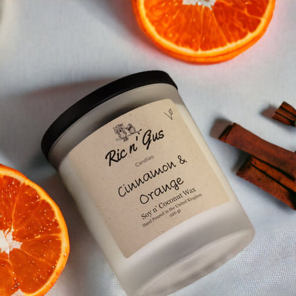 ric n'gus candles cinnamon orange scented candle soy coconut wax 2