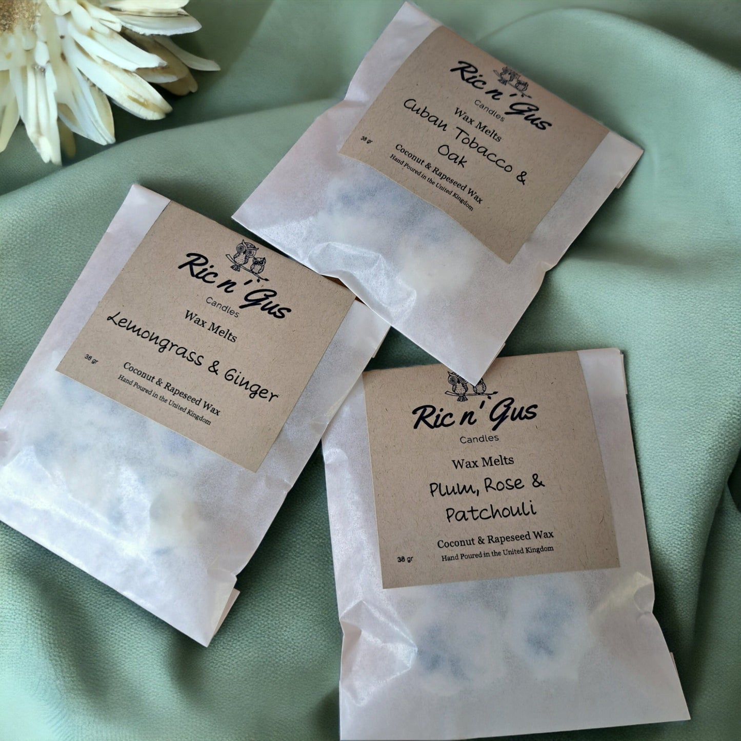 botanical scented wax melts rapeseed coconut wax ricn_gus candles 