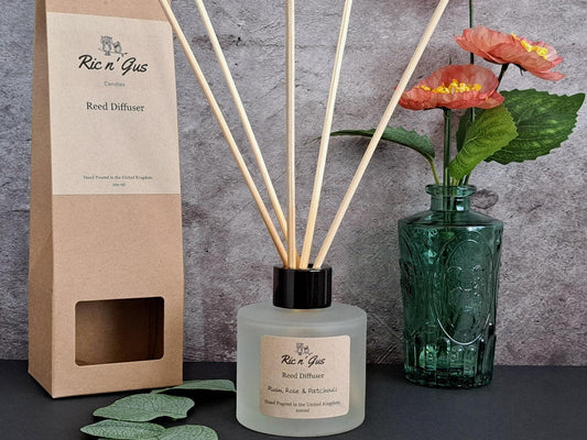 Plum, Rose & Patchouli Reed Diffuser Ric n'Gus Candles