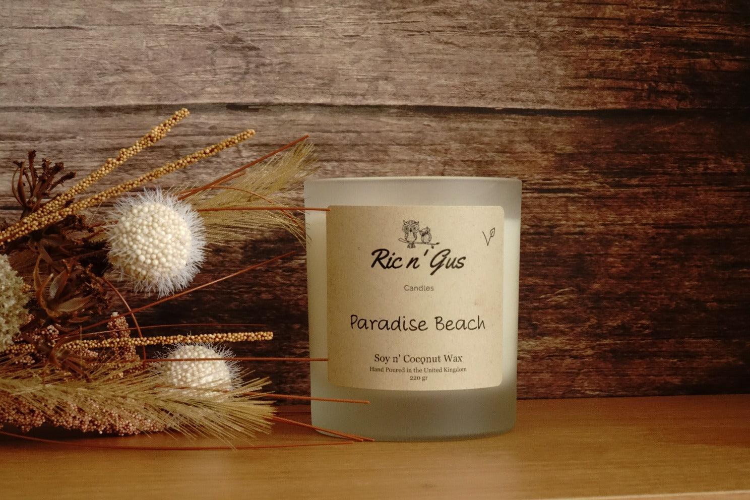 Paradise Beach Candle - Soy & Coconut Wax Ric n'Gus Candles