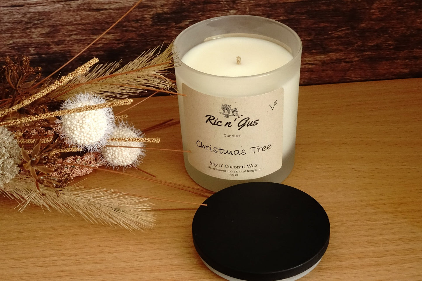 Christmas Tree Scented Candle - Soy & Coconut Wax Ric n'Gus Candles