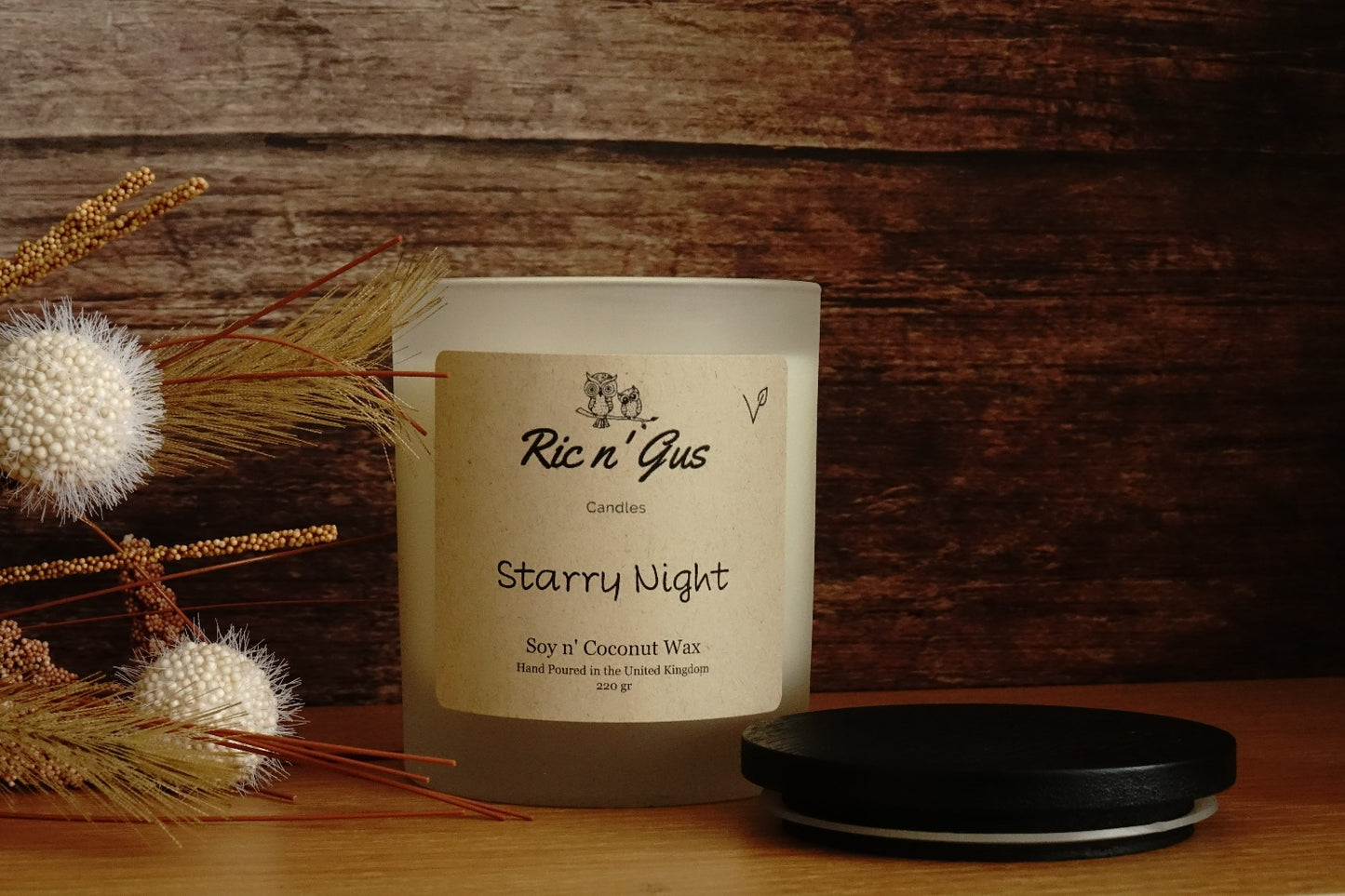 Starry Night Scented Candle - Soy & Coconut Wax Ric n'Gus Candles