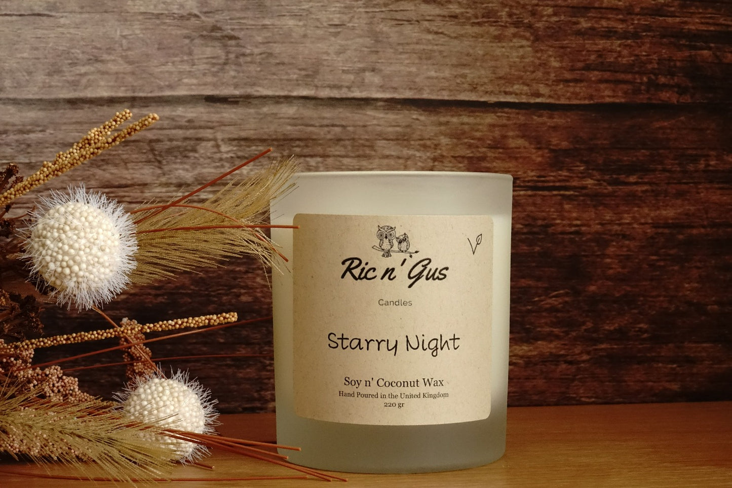 Starry Night Scented Candle - Soy & Coconut Wax Ric n'Gus Candles