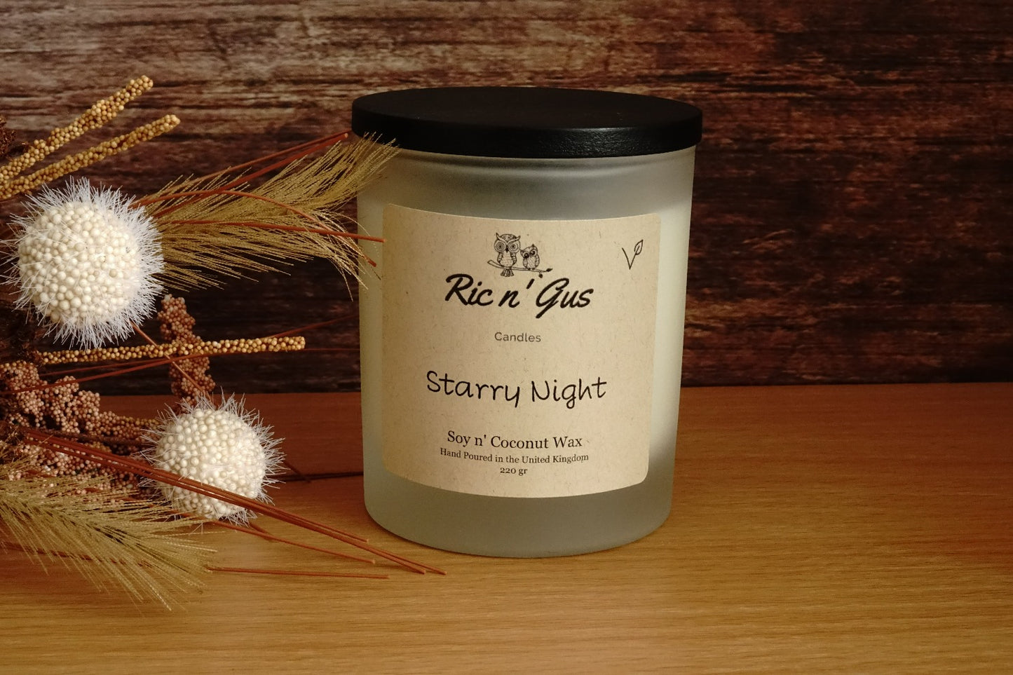 Starry Night Scented Candle - Soy & Coconut Wax Ric n'Gus Candles