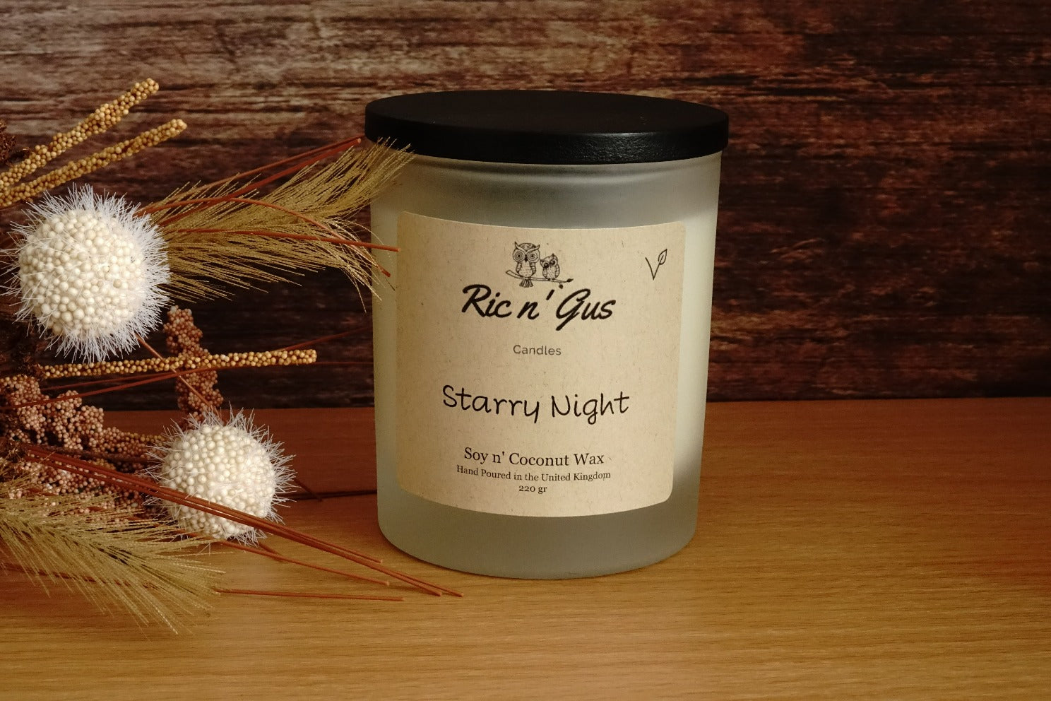 Starry Night Scented Candle - Soy & Coconut Wax Ric n'Gus Candles