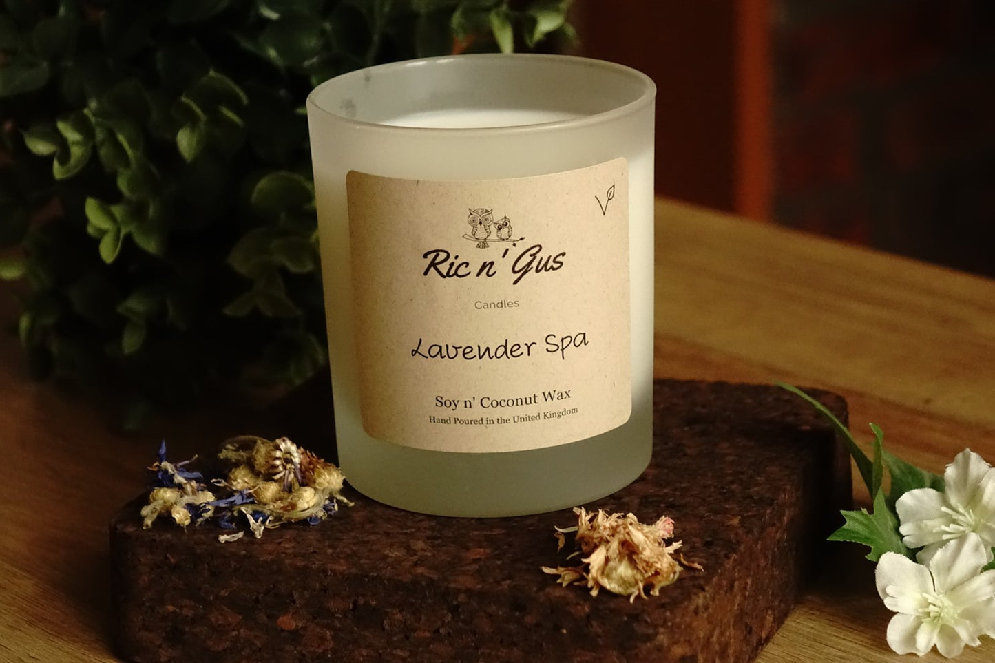 Lavender SPA Candle - Soy and Coconut Wax Ric n'Gus Candles