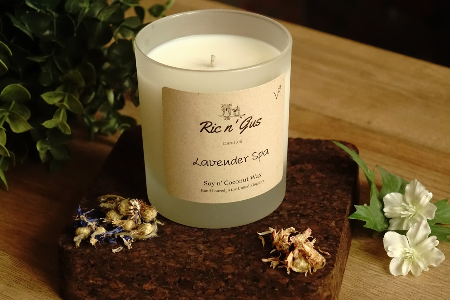 Lavender SPA Candle - Soy and Coconut Wax Ric n'Gus Candles