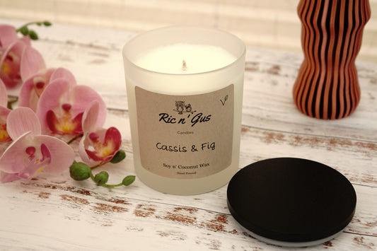 Fig & Cassis Candle - Soy & Coconut Wax Ric n'Gus Candles