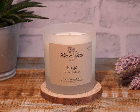 Hugs Scented Candle (Butterfly Hugs) Soy & Coconut Wax Ric n'Gus Candles