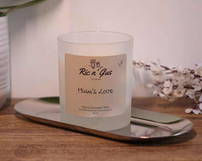 Mum's Love Scented Candle Soy & Coconut Wax Ric n'Gus Candles