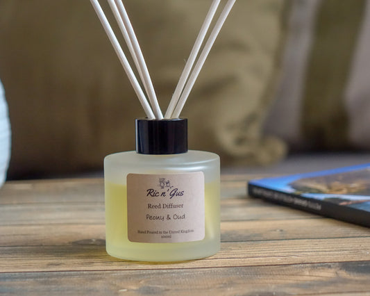 Peony And Oud Reed Diffuser Ric n'Gus Candles