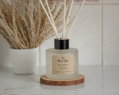 Tropical (coconut+lime) Reed Diffuser Ric n'Gus Candles