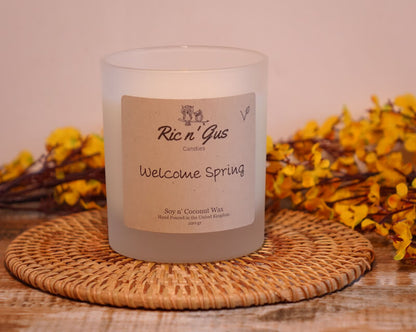 Welcome Spring Scented Candle Soy & Coconut Wax Ric n'Gus Candles